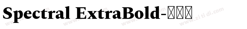 Spectral ExtraBold字体转换